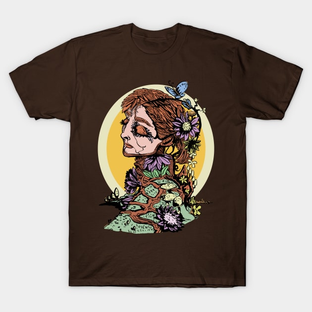 Lady in the flowers T-Shirt by Art (Bob) Monkey